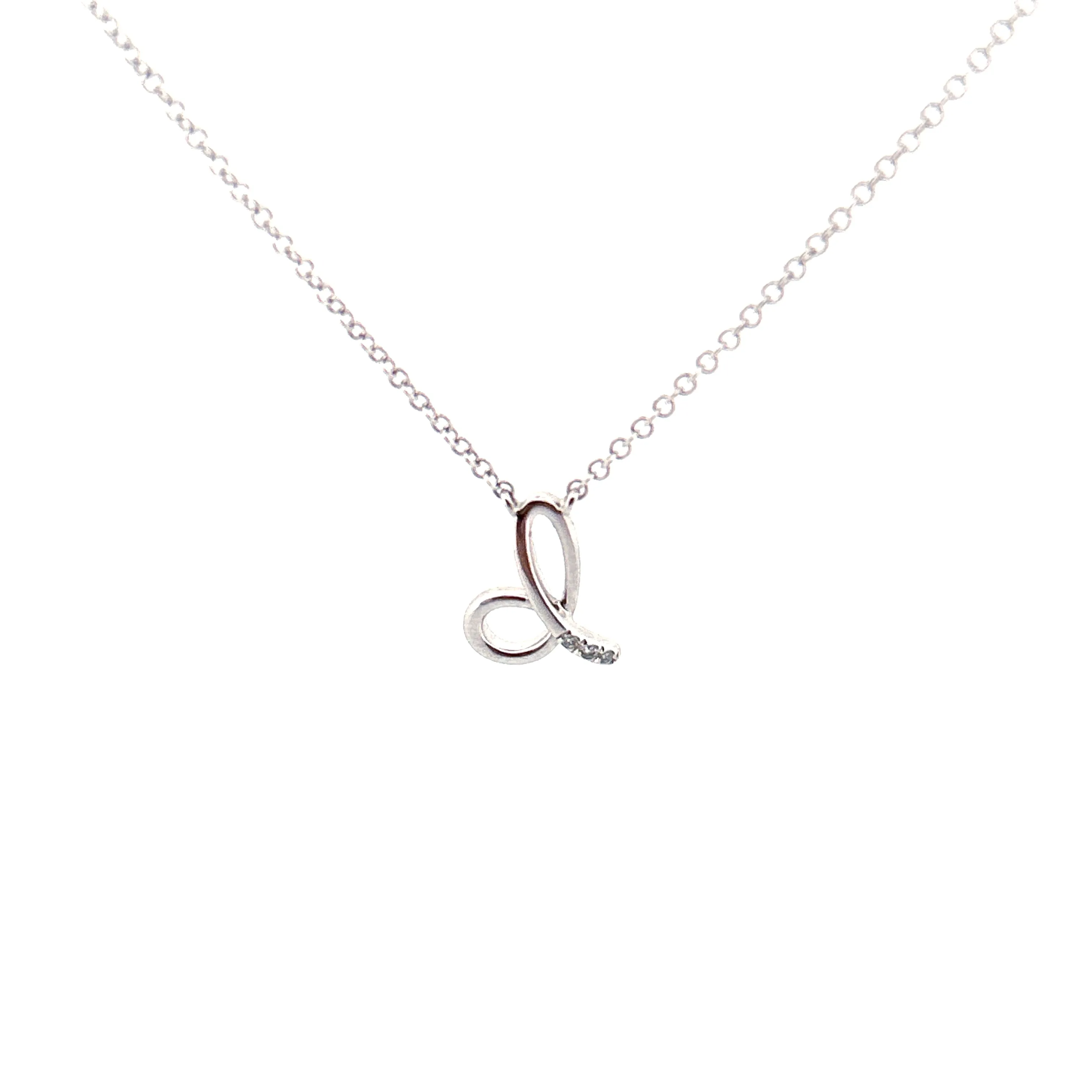 14K Gold Cursive Initial Pendant