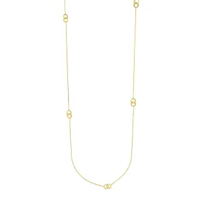 14K Gold Interlinked Circle Chain