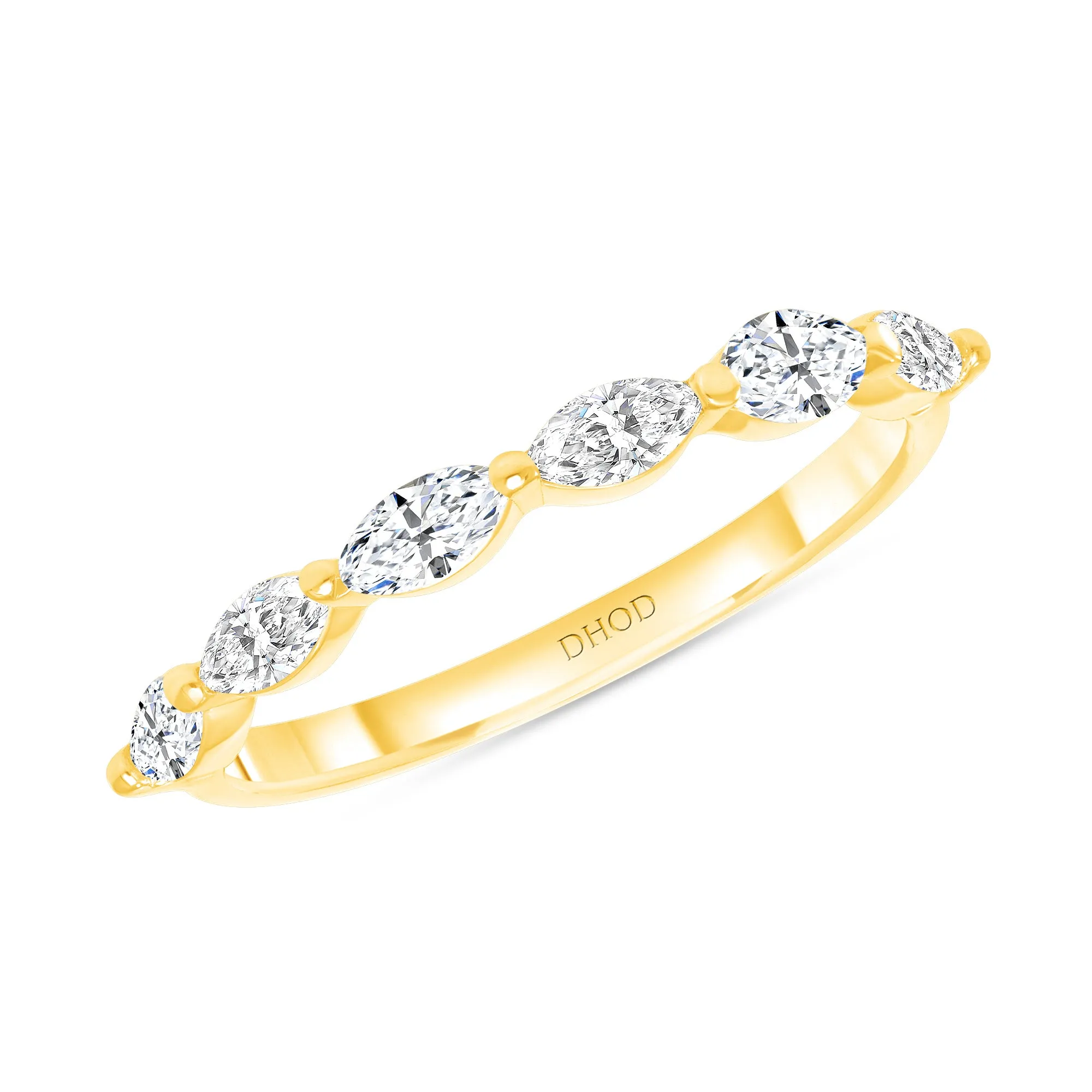 14K Gold Marquise Single Prong Band