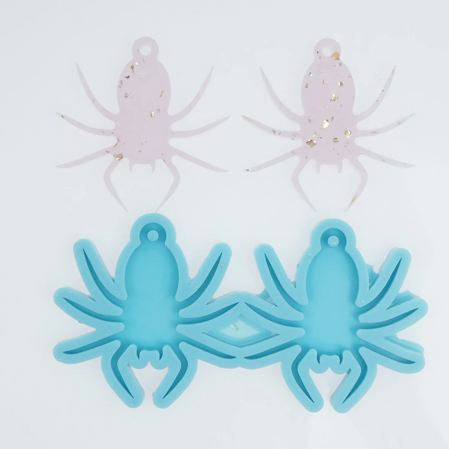 1PC Silicone Spider Earring Mold Halloween Party Resin Earring Charm DIY Resin Earring Mold 10386355