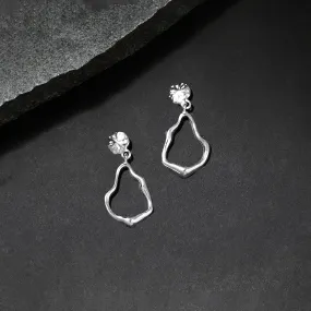 Accessorize London Women's 925 Sterling Silver Hallmark Molten Drop Earrings