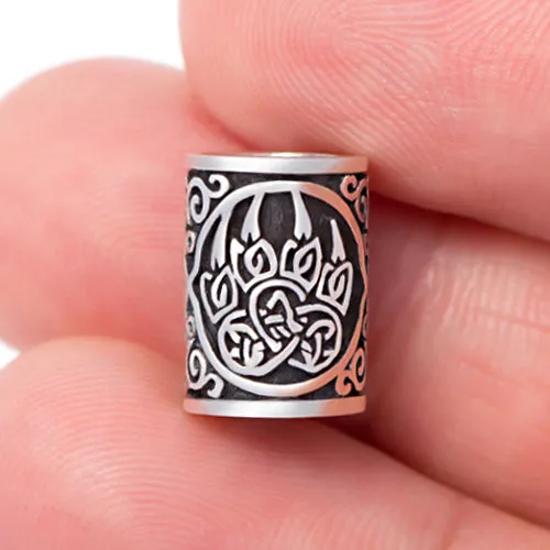 Berserker Bear Beard Bead - Sterling Silver