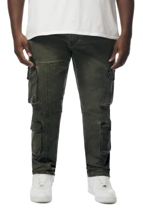 Big and Tall Multi Cargo Twill Pants - Prism Green