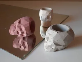 Concrete Skull Planter