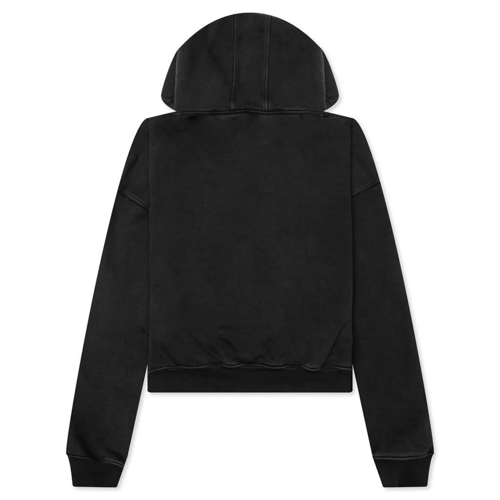 Cropped Desert Valley Hoodie - Black