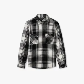 CROYEZ ZIPPED FLANNEL - BLACK/WHITE