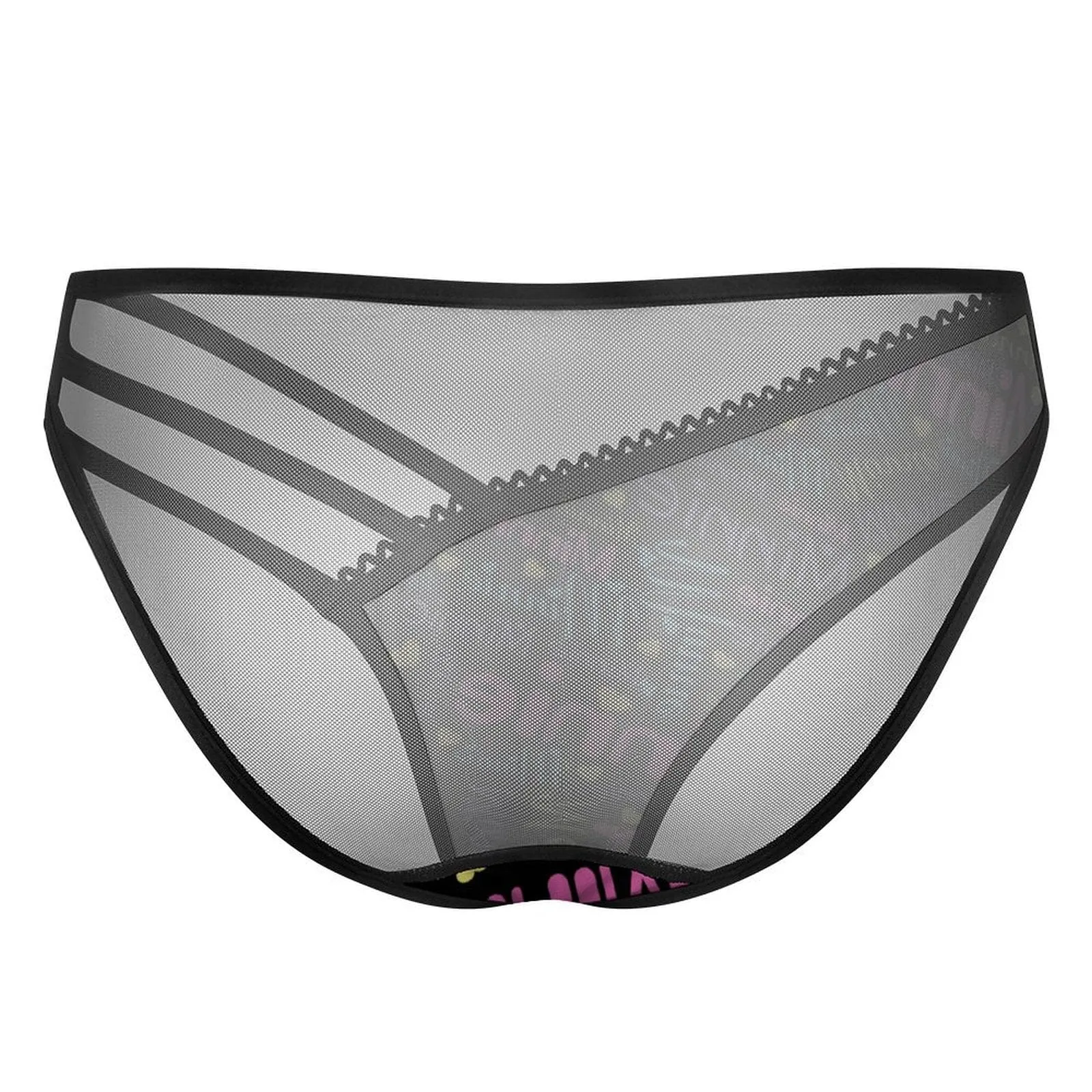 Custom Name Colorful Women's Low Waist Mesh Briefs Personalized Underwear Panties for Women