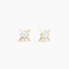 Gold Vermeil Mini Starburst Opal Studs