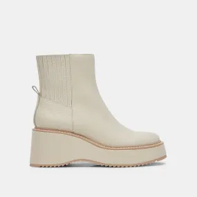 HILDE BOOTS IVORY LEATHER