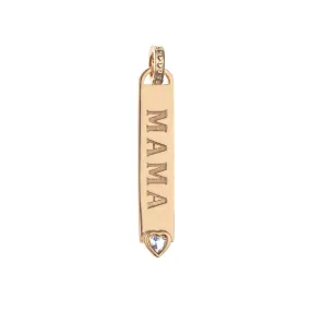 JOY Mama Engravable Bar Pendant in Rainbow Moonstone