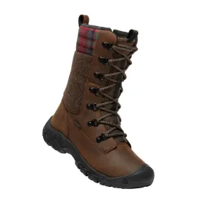 Keen Greta Tall Waterproof Boot (Women) - Brown/Red Plaid