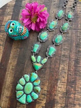 Kingman Turquoise Cluster Lariat