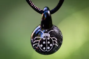 Ladybug Hologram Pendant with Infused Cremation Ash