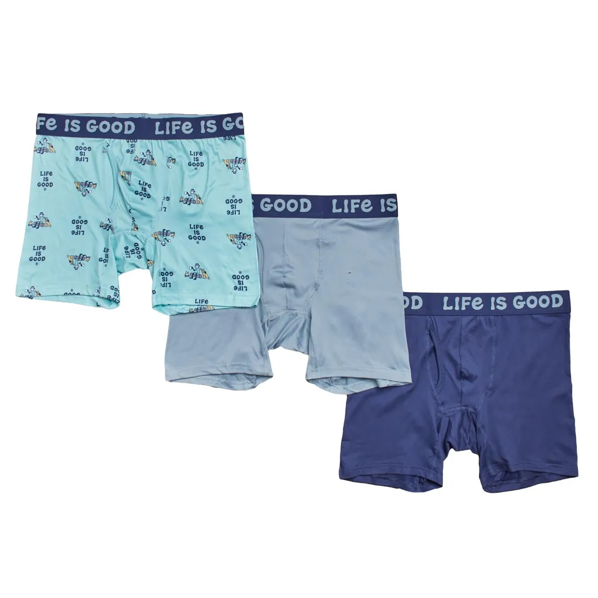 Life is Good Men's 3-Pack Super Soft Boxer Brief