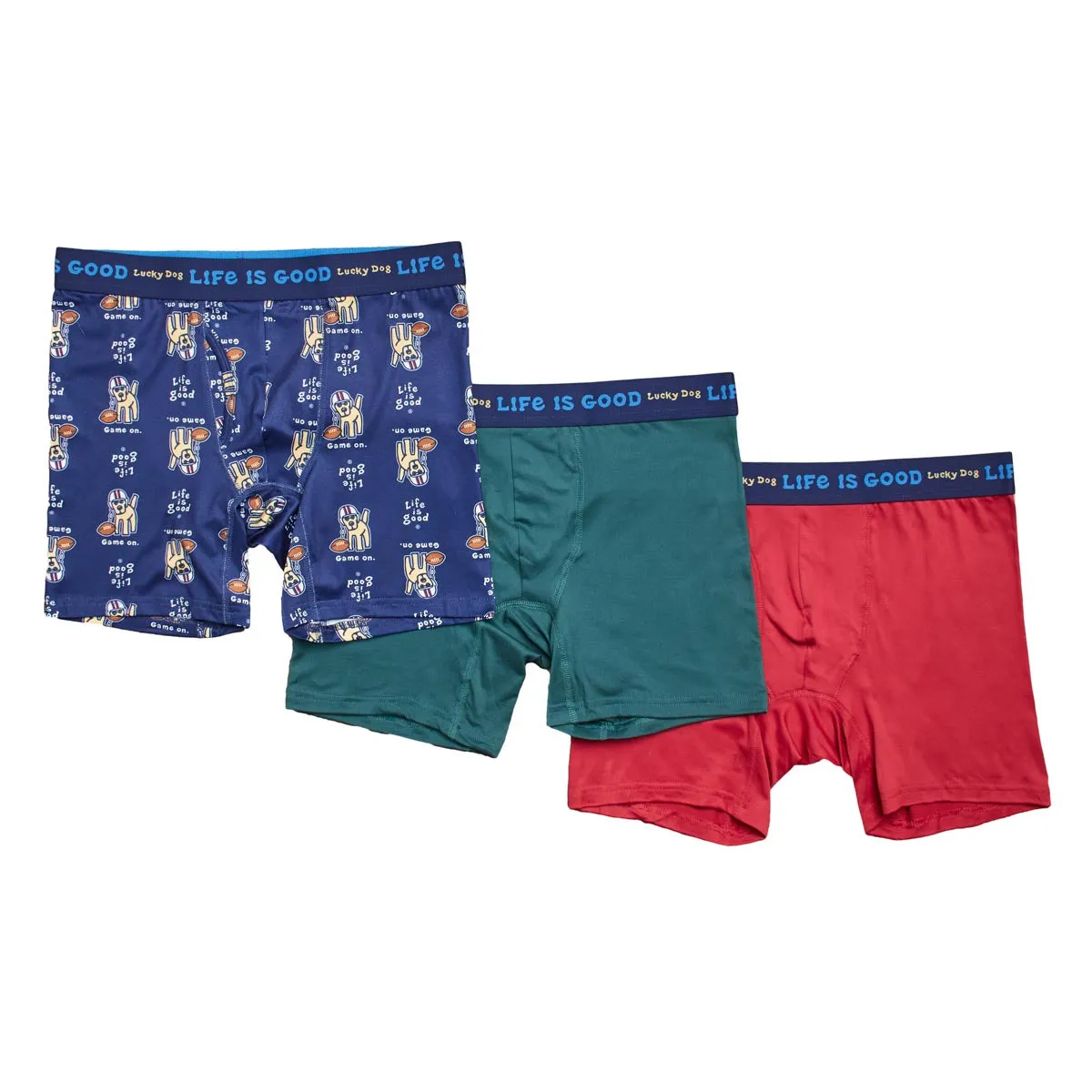 Life is Good Men's 3-Pack Super Soft Boxer Brief