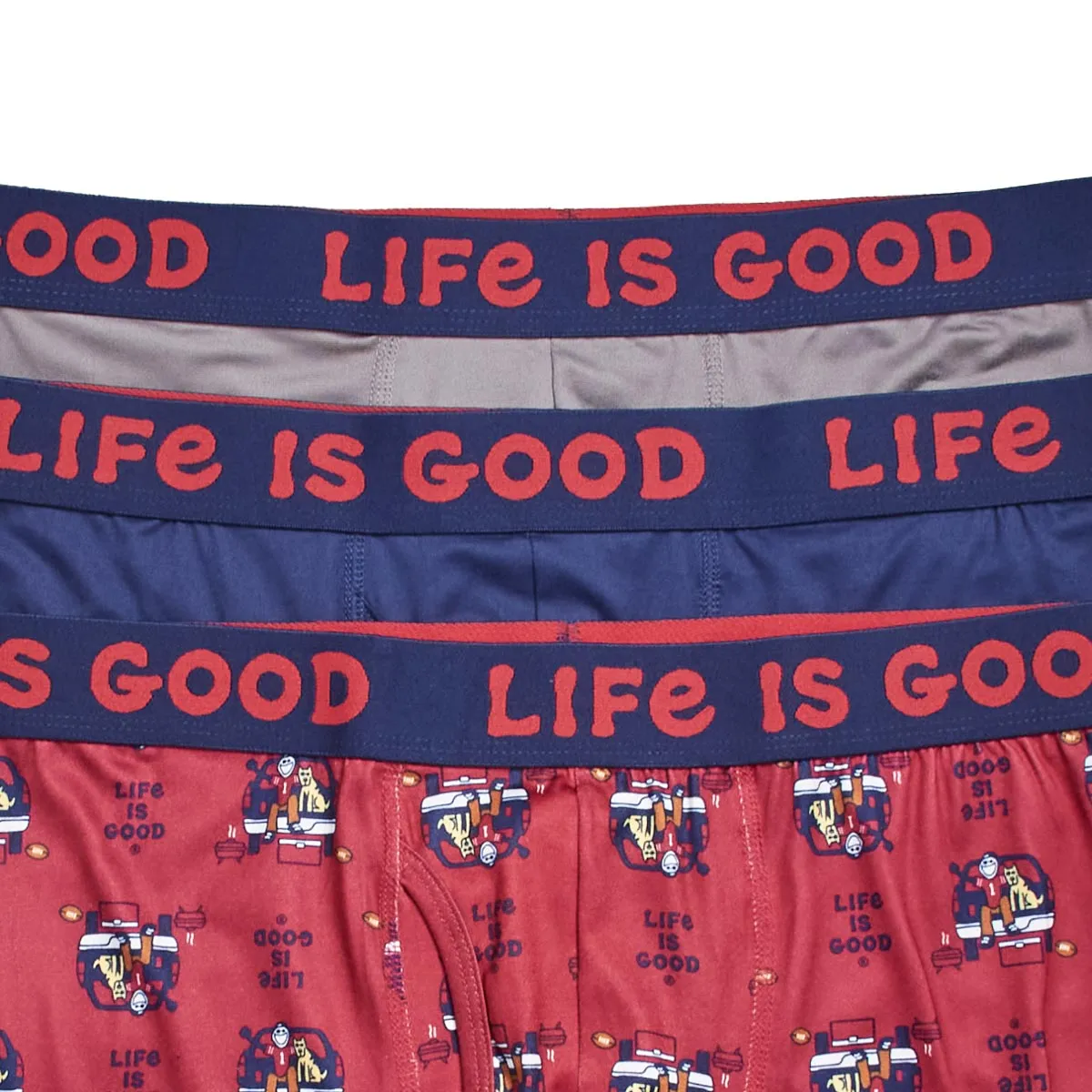 Life is Good Men's 3-Pack Super Soft Boxer Brief