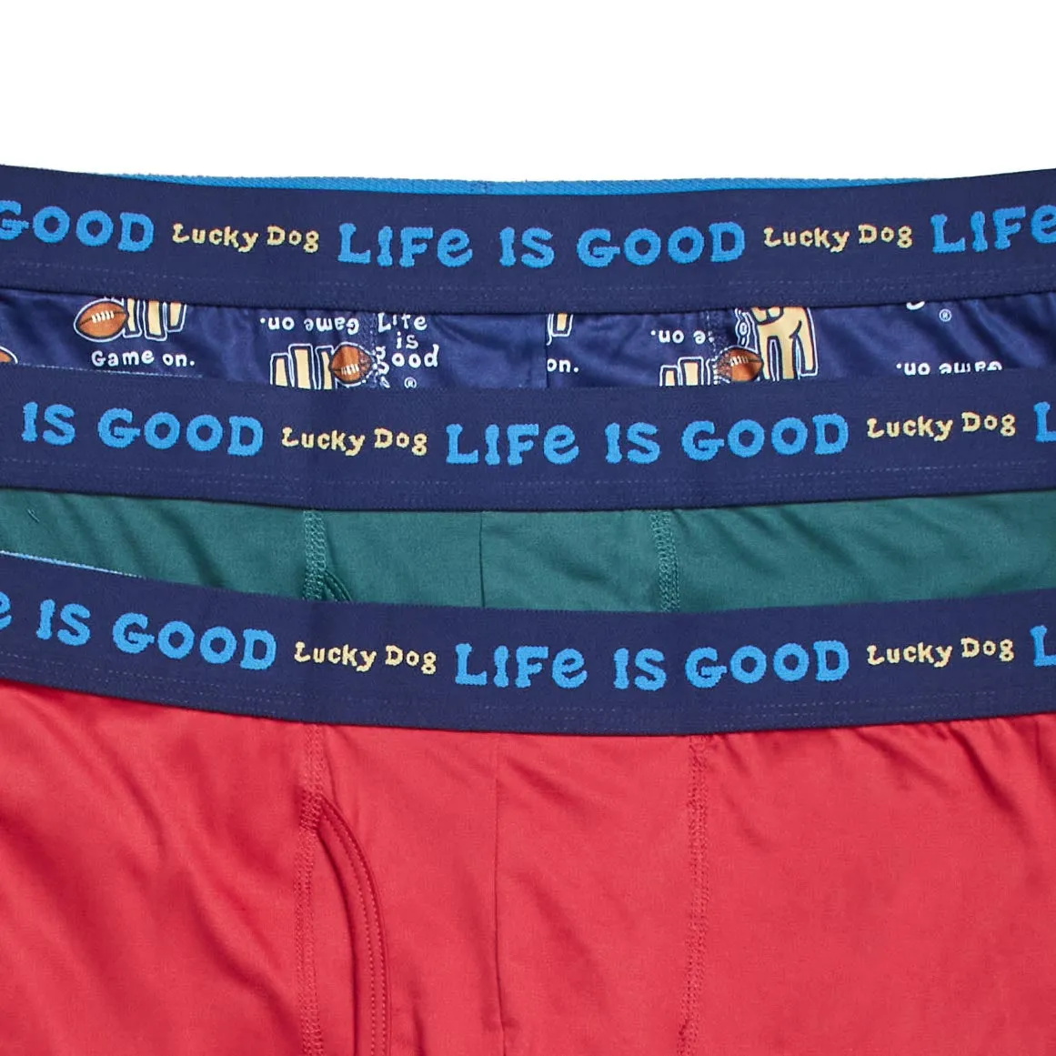 Life is Good Men's 3-Pack Super Soft Boxer Brief