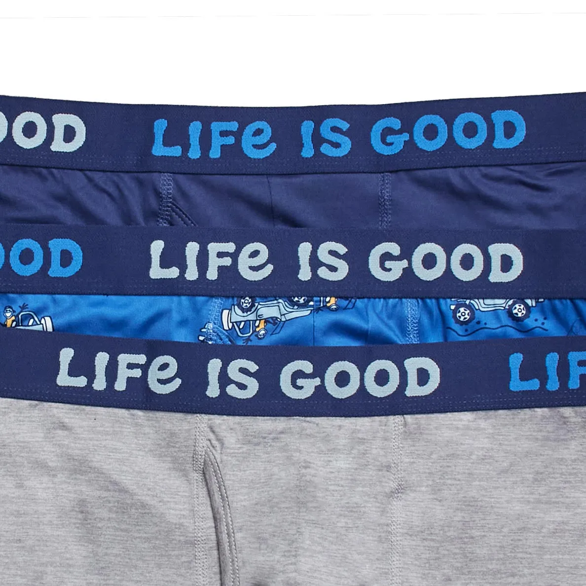 Life is Good Men's 3-Pack Super Soft Boxer Brief