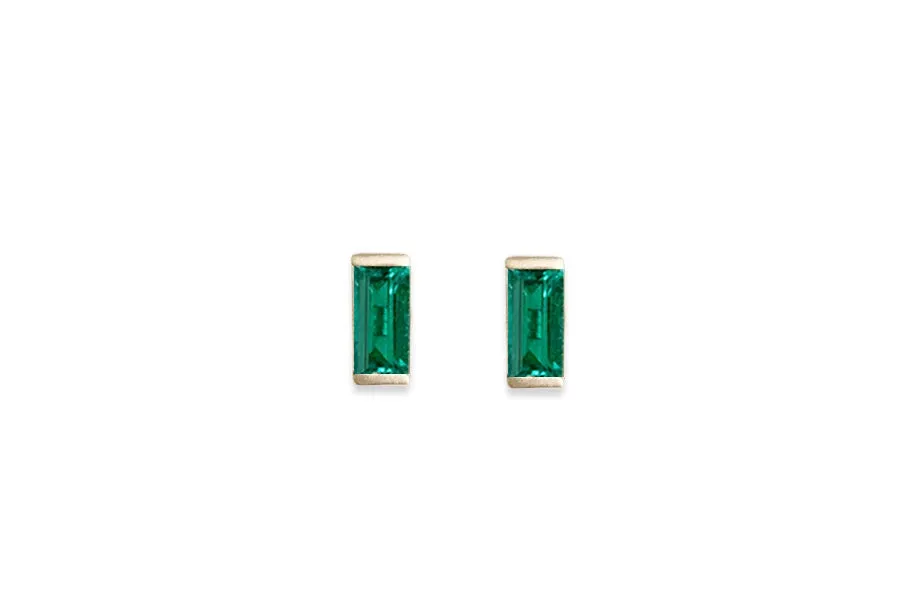 Linea Emerald Studs