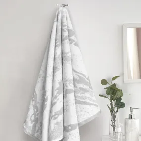 Marble Bath Towel - Silver