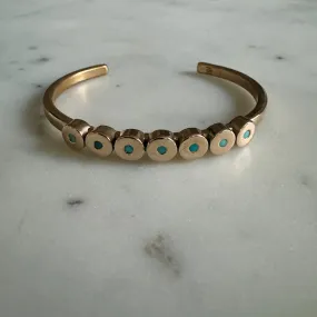 MINIMAL CIRCLE STONE CUFF