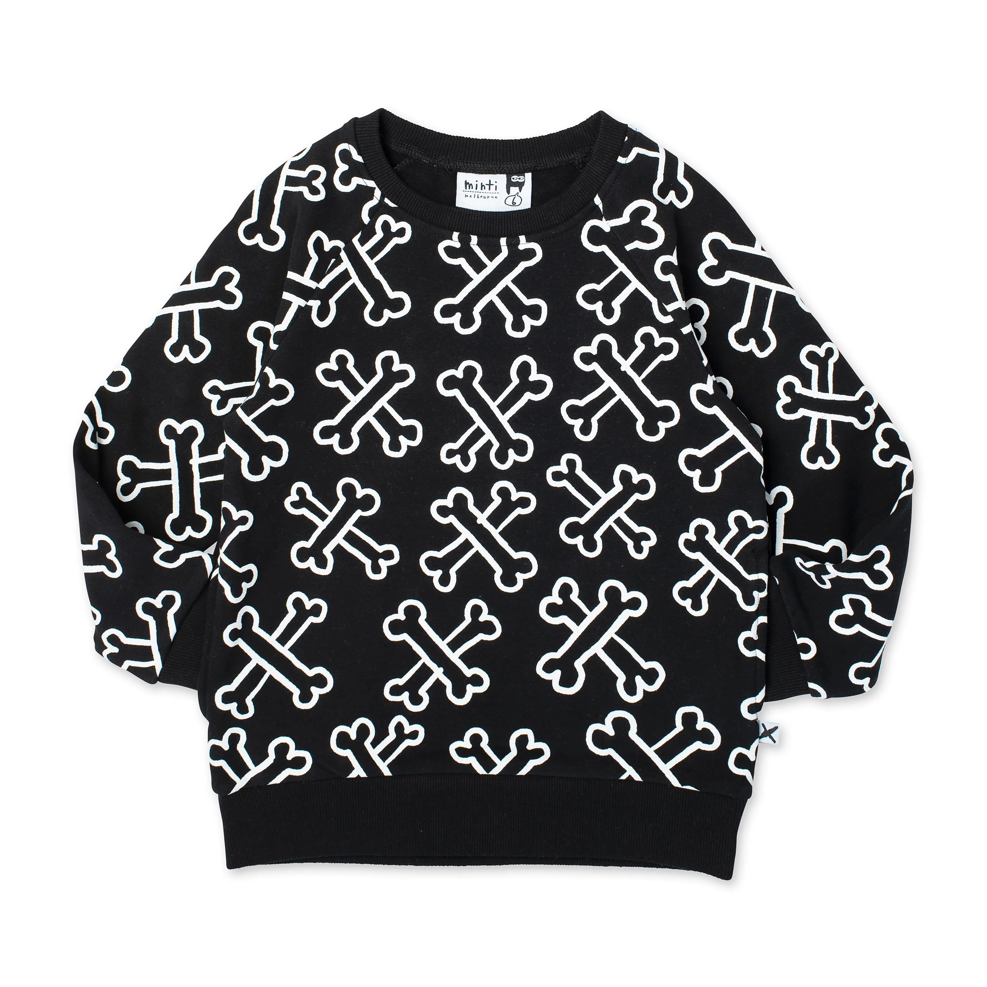 Minti Bones Furry Crew - Black