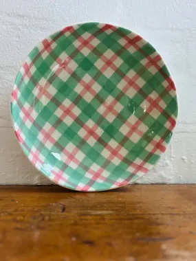 Noss & Co Salad Bowl | Green & Pink Gingham