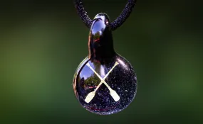 Oars Hologram Pendant with Infused Cremation Ash