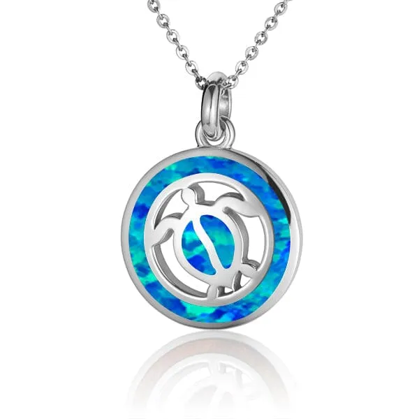 Opal Honu Medallion