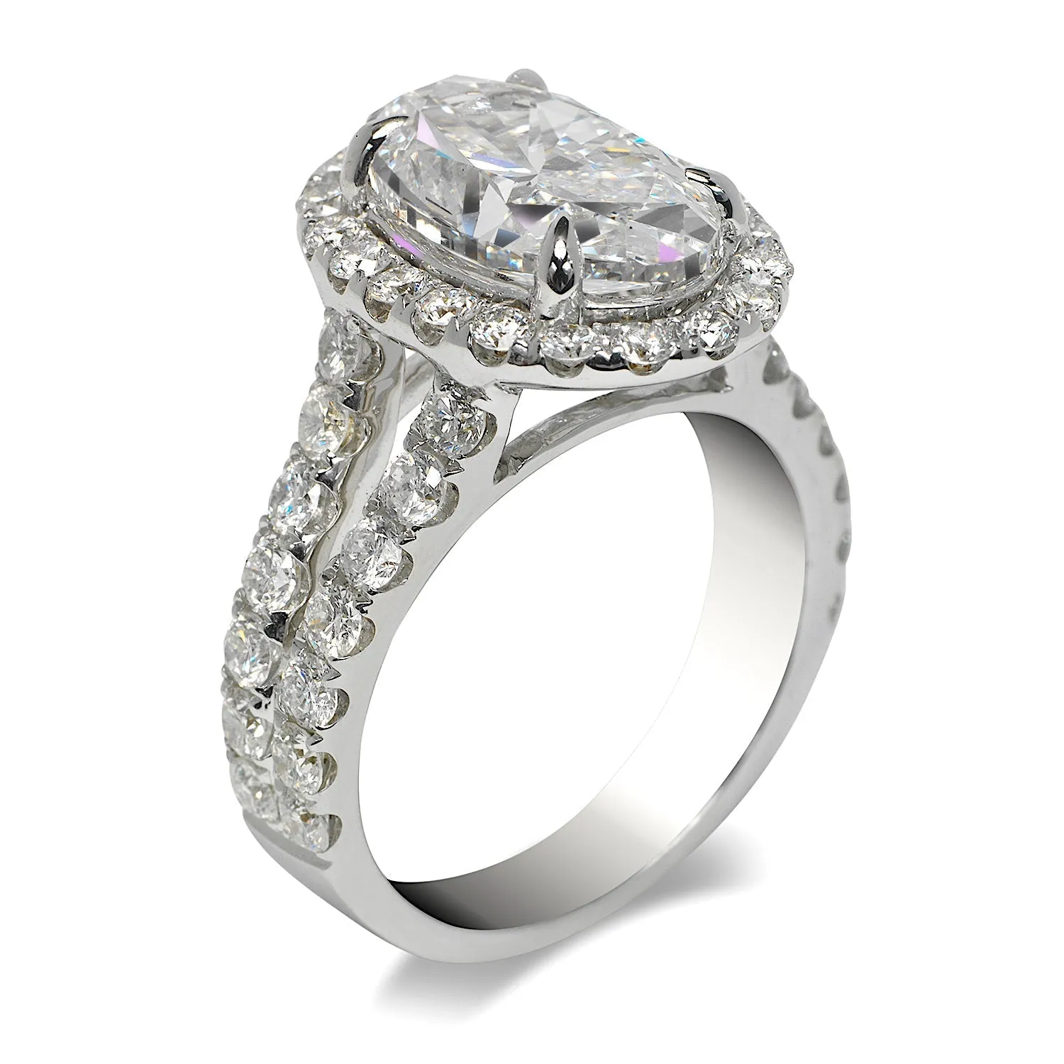 SAGE 6 CARAT OVAL CUT D COLOR VS1 CLARITY DIAMOND ENGAGEMENT RING 18K WHITE GOLD GIA CERTIFIED 4 CT D VS1 BY MIKE NEKTA