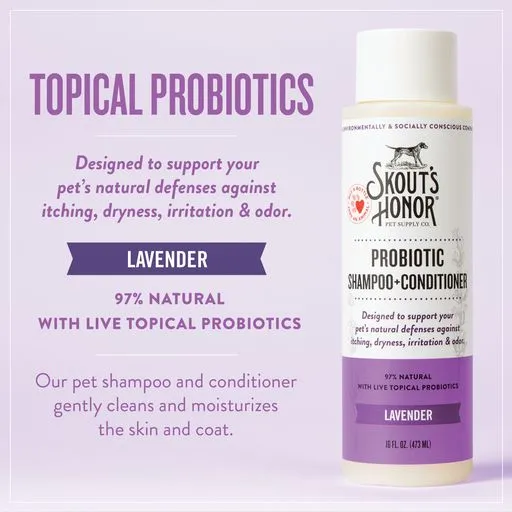 Skouts Honor Probiotic Shampoo Plus Conditioner Lavender