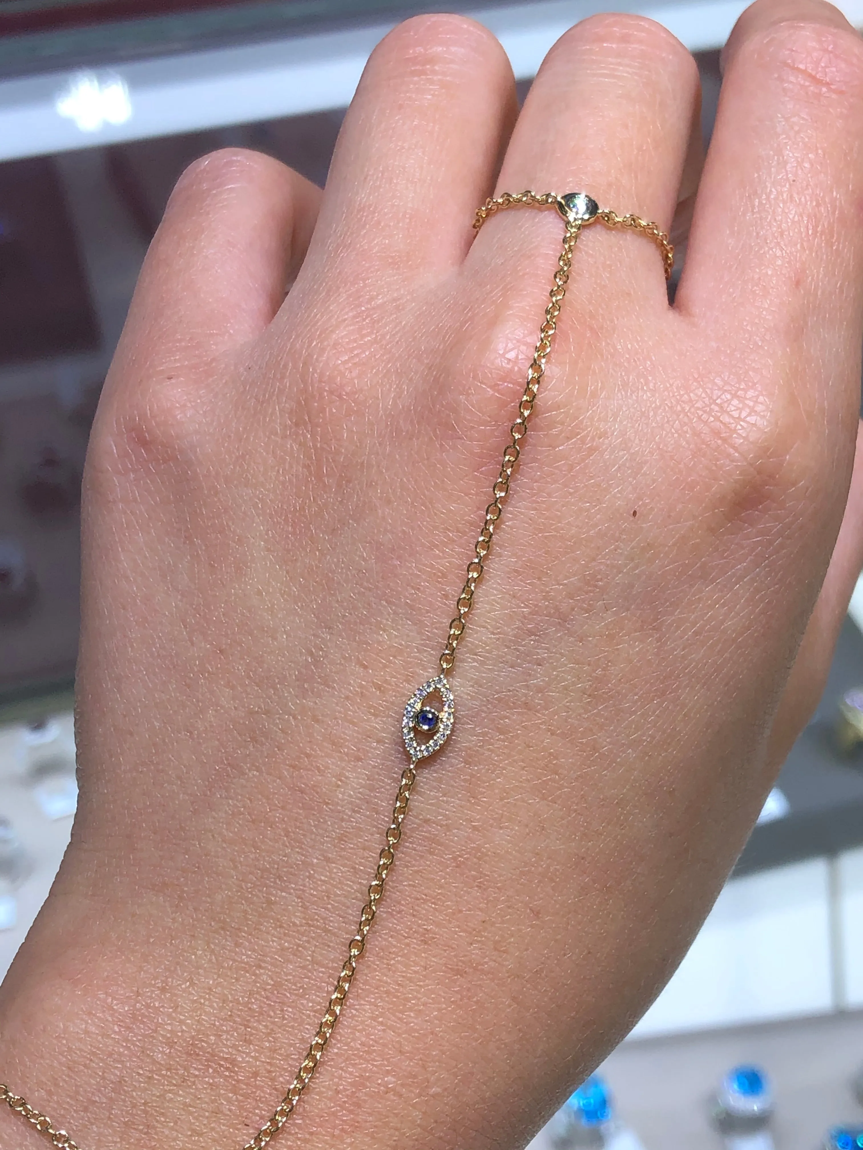 The Evil Eye Bracelet Ring Chain