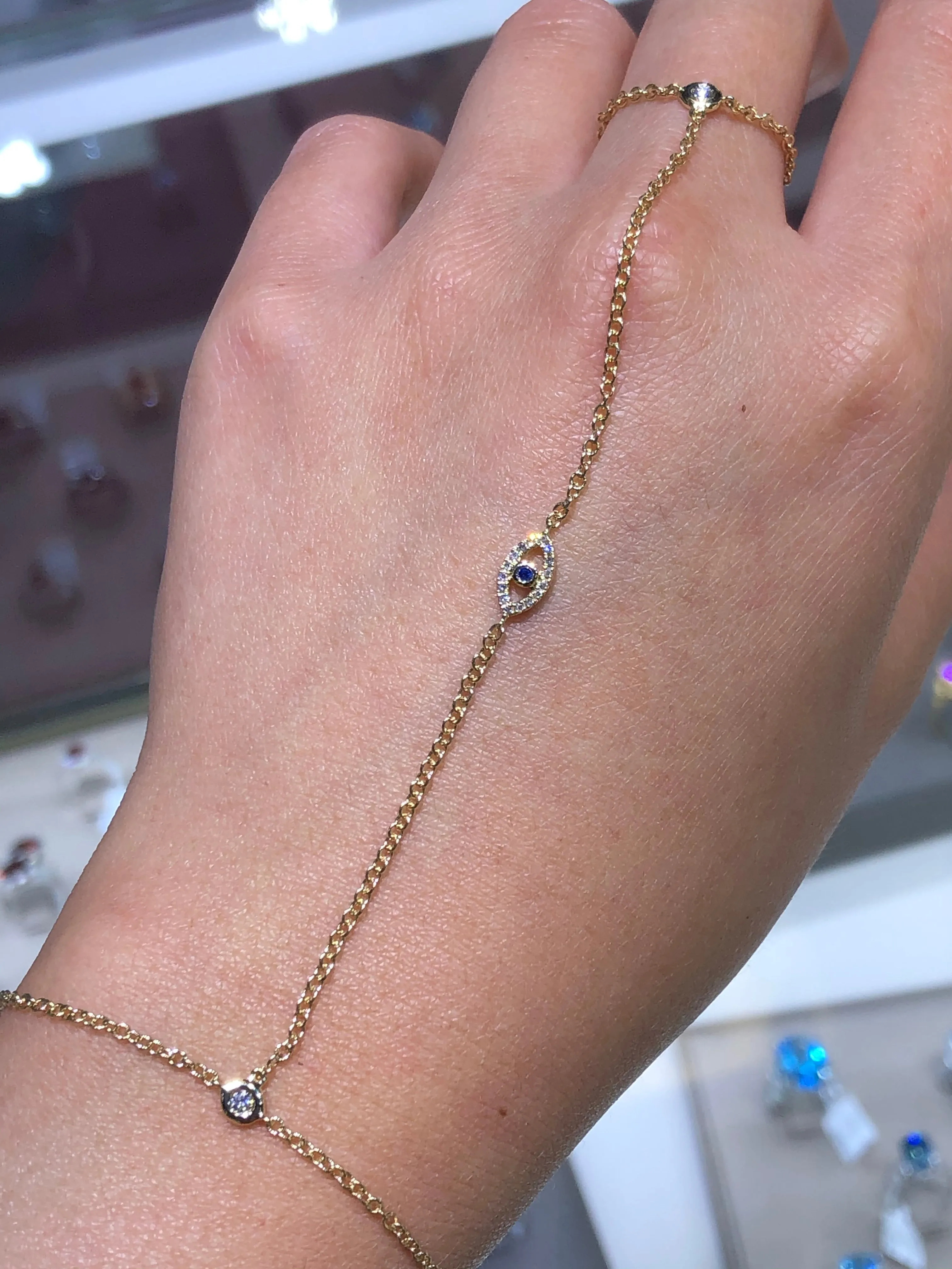 The Evil Eye Bracelet Ring Chain